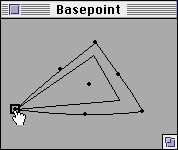 The base point is dragged to the lower left corner.